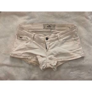 White extra short shorts